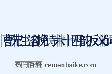 曹先生溶挽诗六十四韵反义词是什么意思的图片